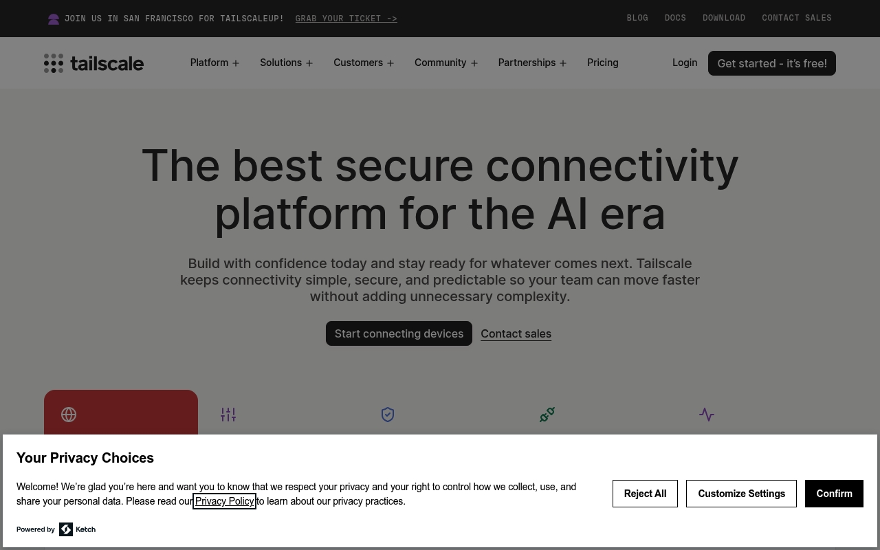 Tailscale website