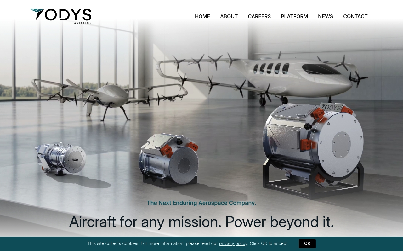 Odys Aviation website