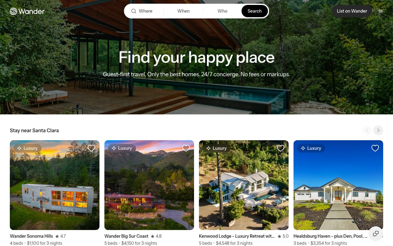 Wander website