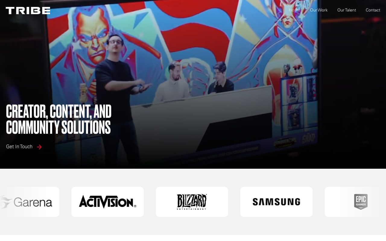 Tribe Gaming website