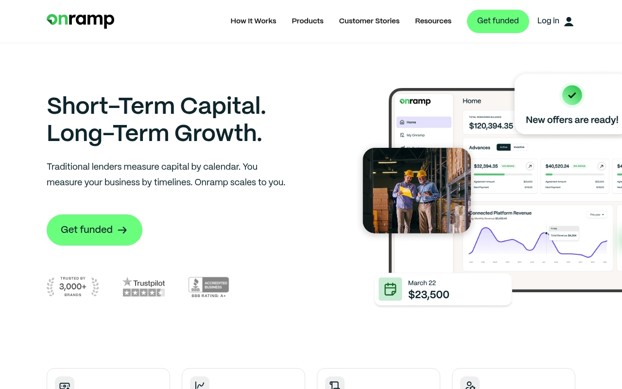 Onramp Funds website