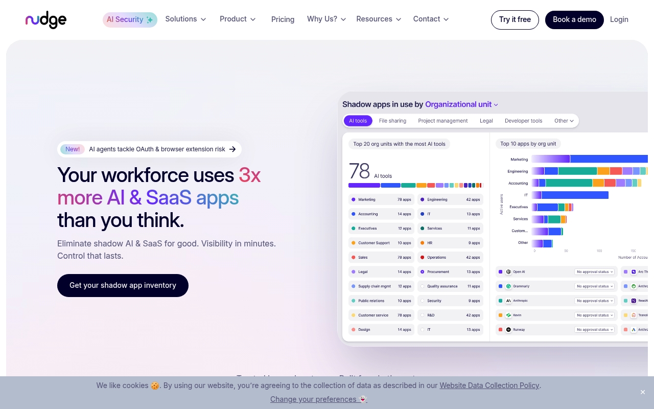 Nudge Security website