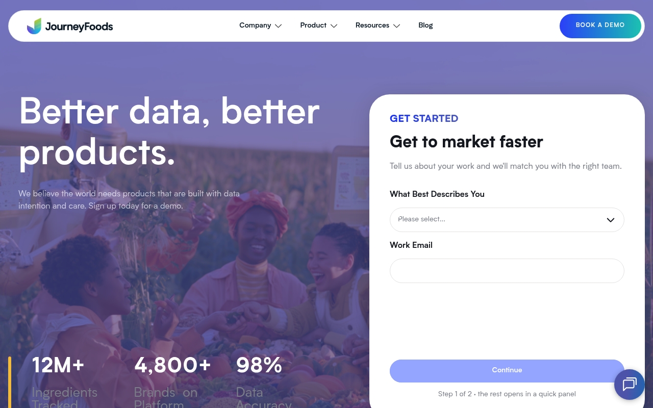Journey Foods website