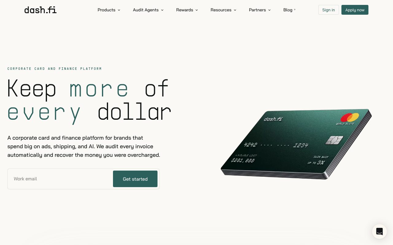 Dash.fi website