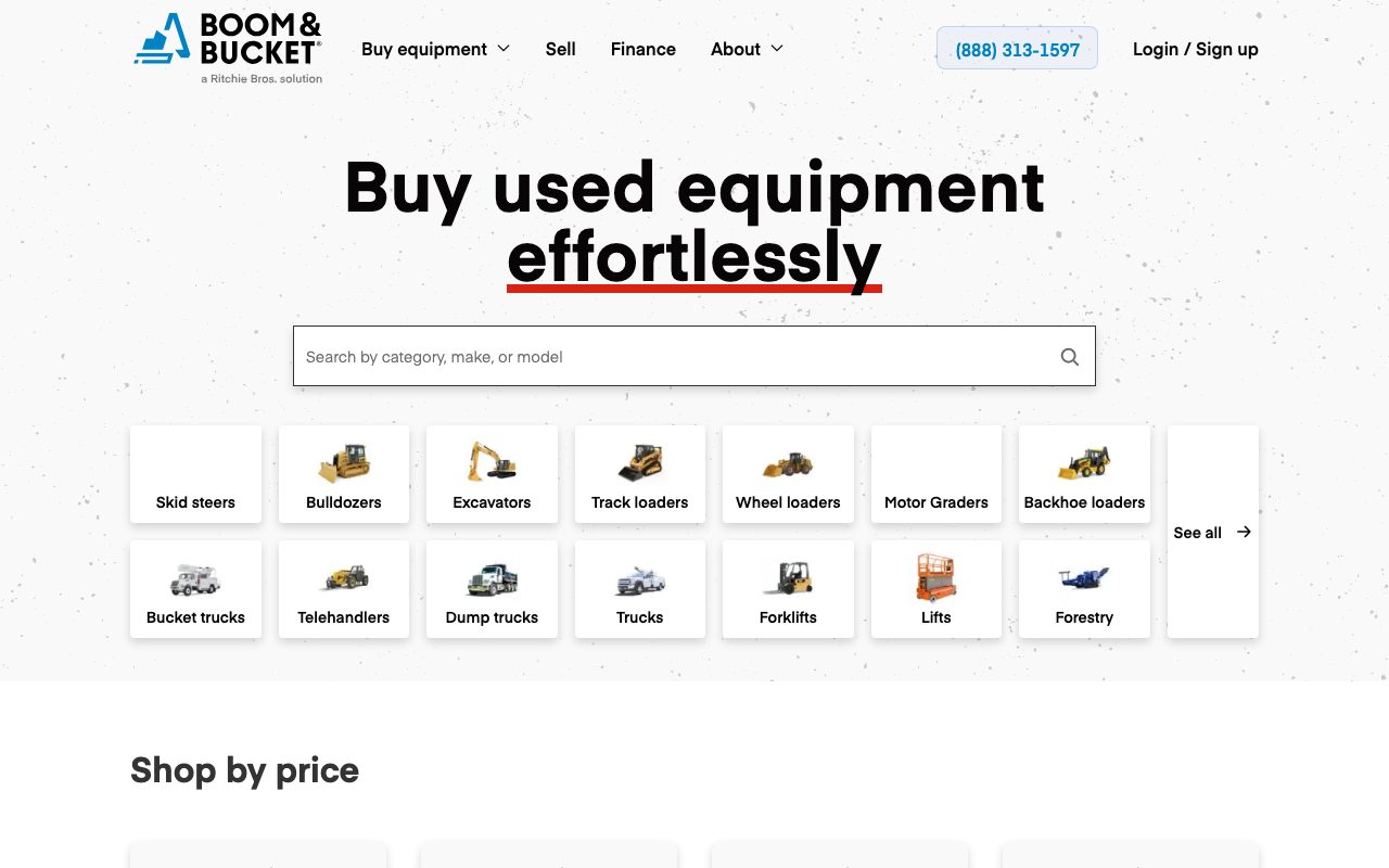 Boom & Bucket website