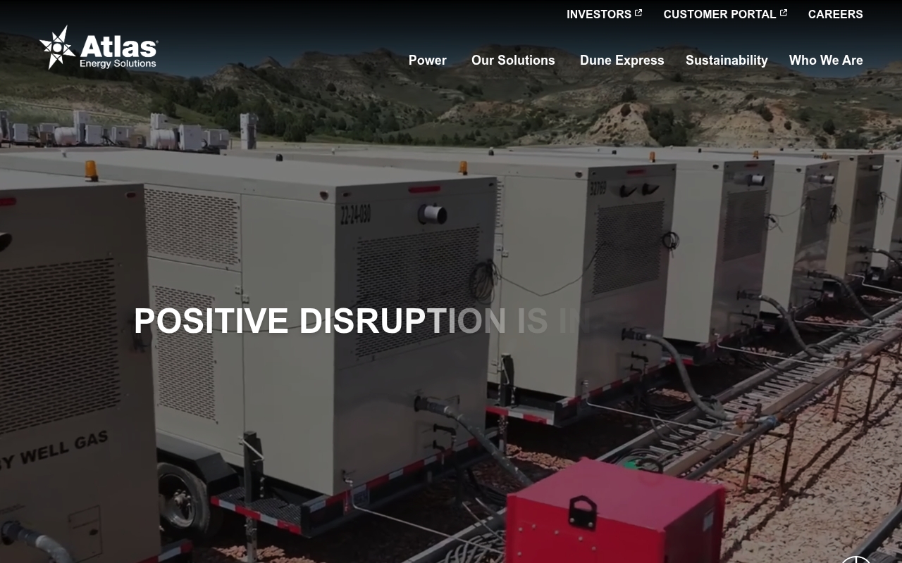 Atlas Sand website