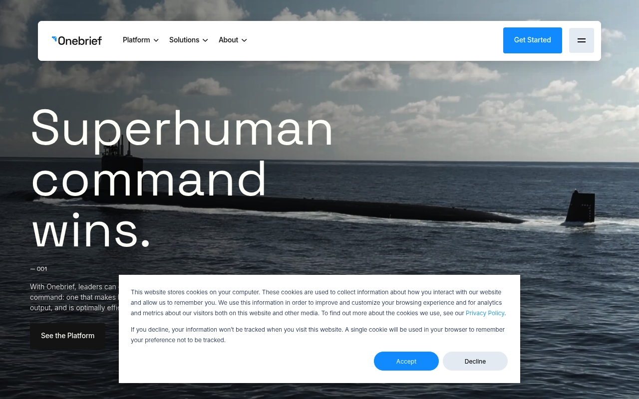 Onebrief website