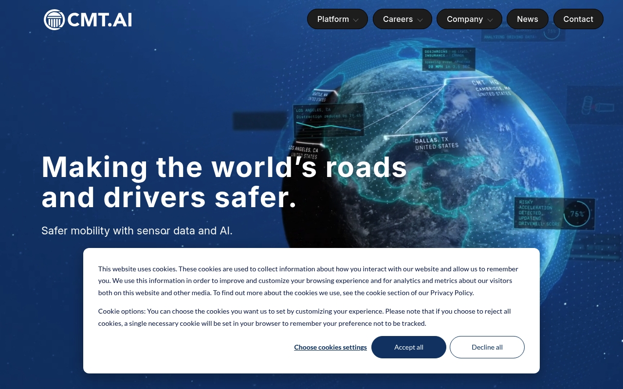 Cambridge Mobile Telematics website