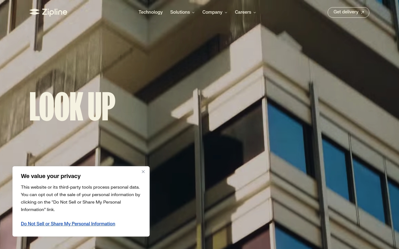 Zipline website