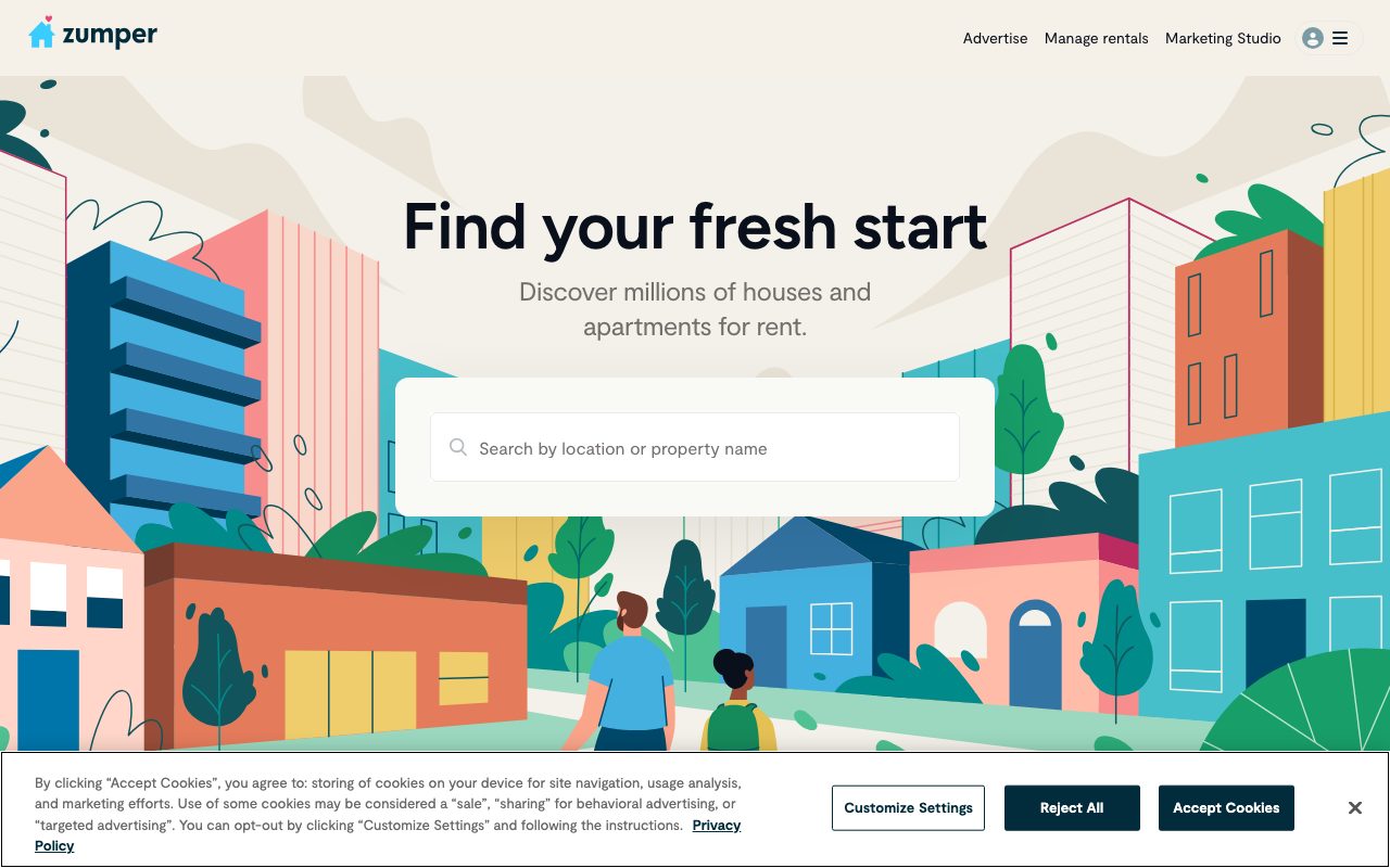 Zumper website