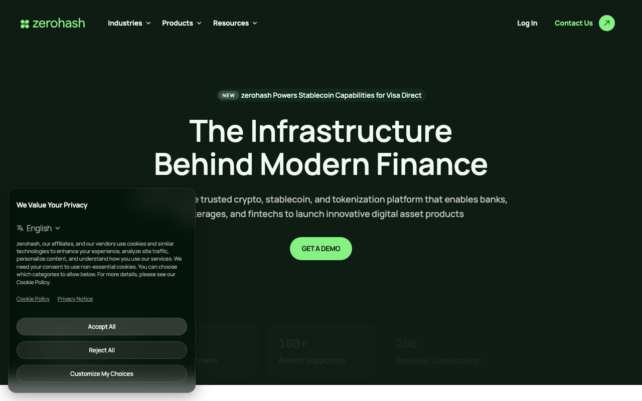 Zero Hash website