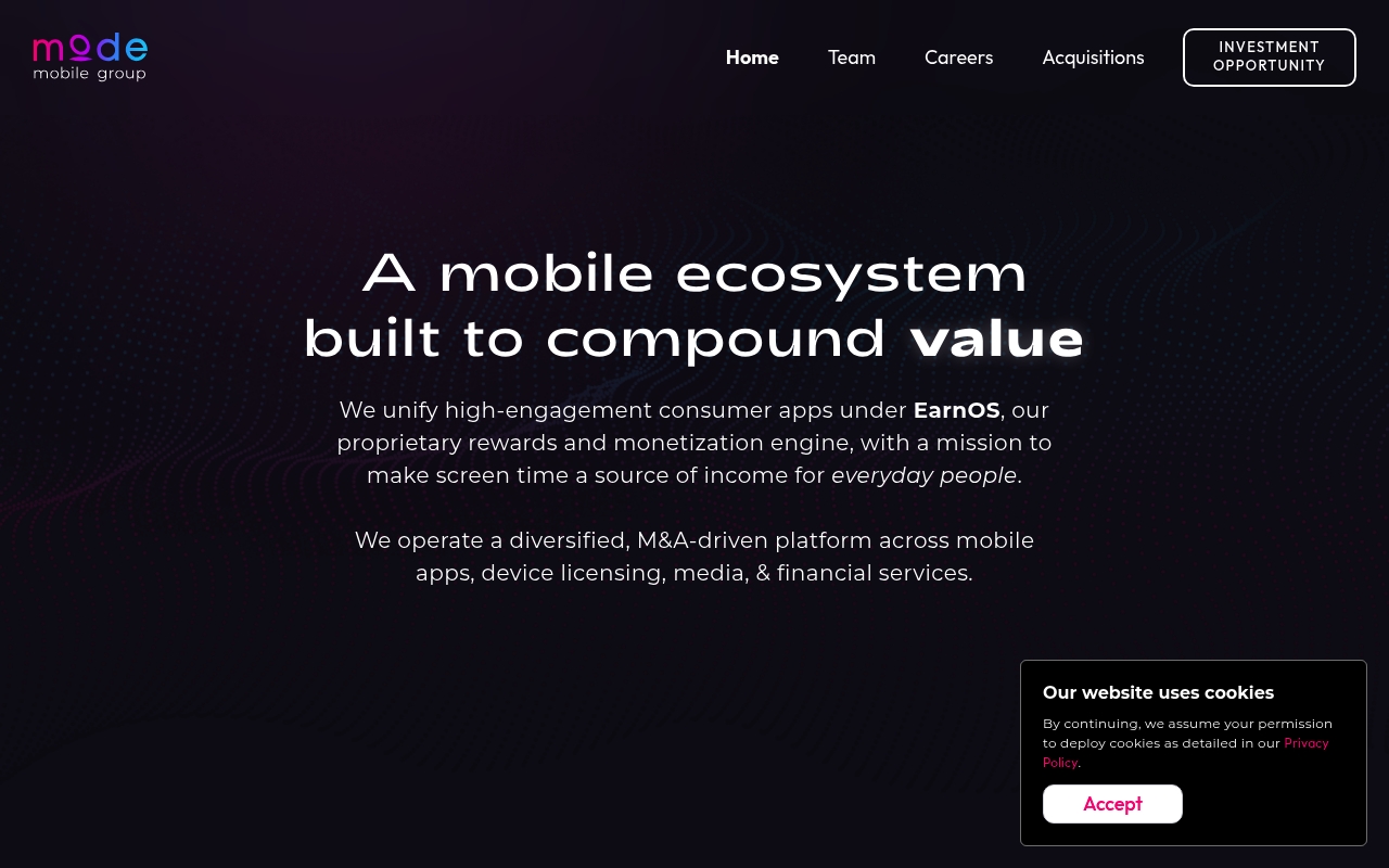 Current Mobile website