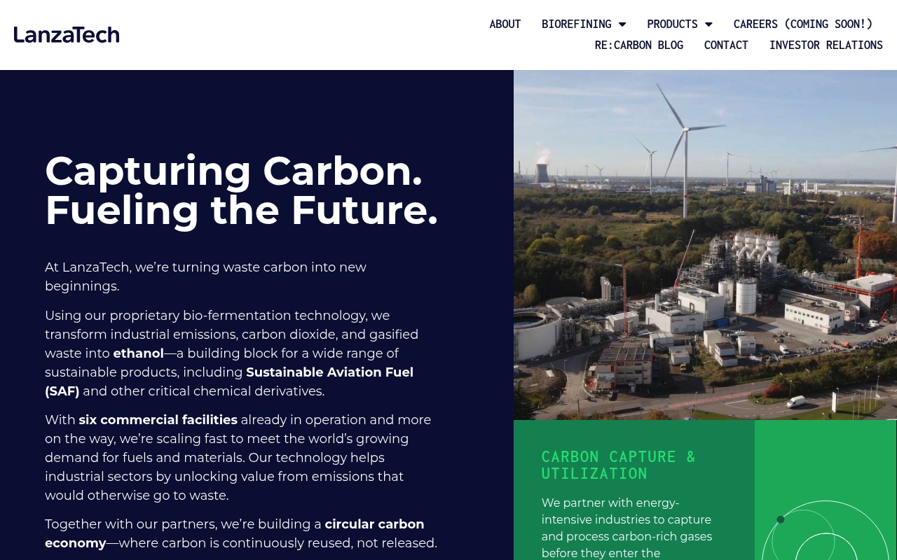 LanzaTech website