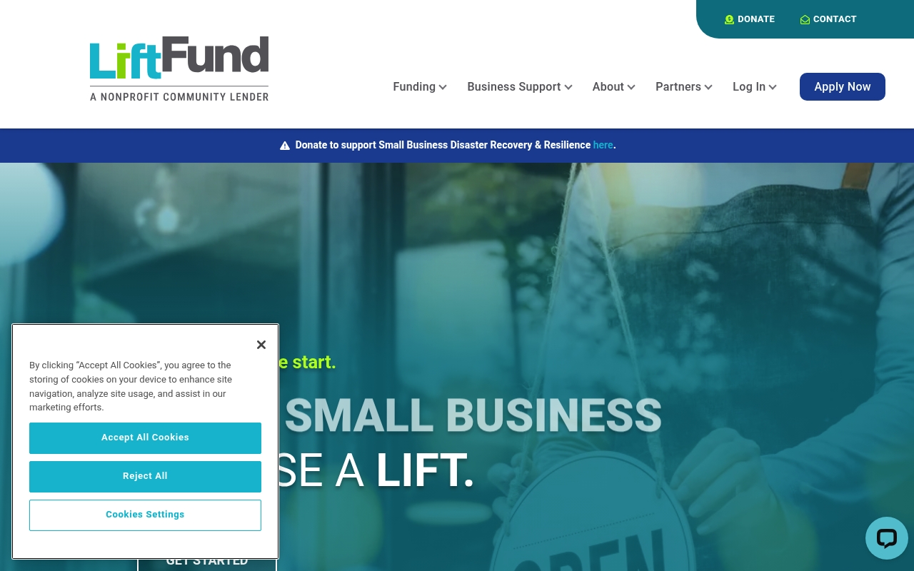 LiftFund website