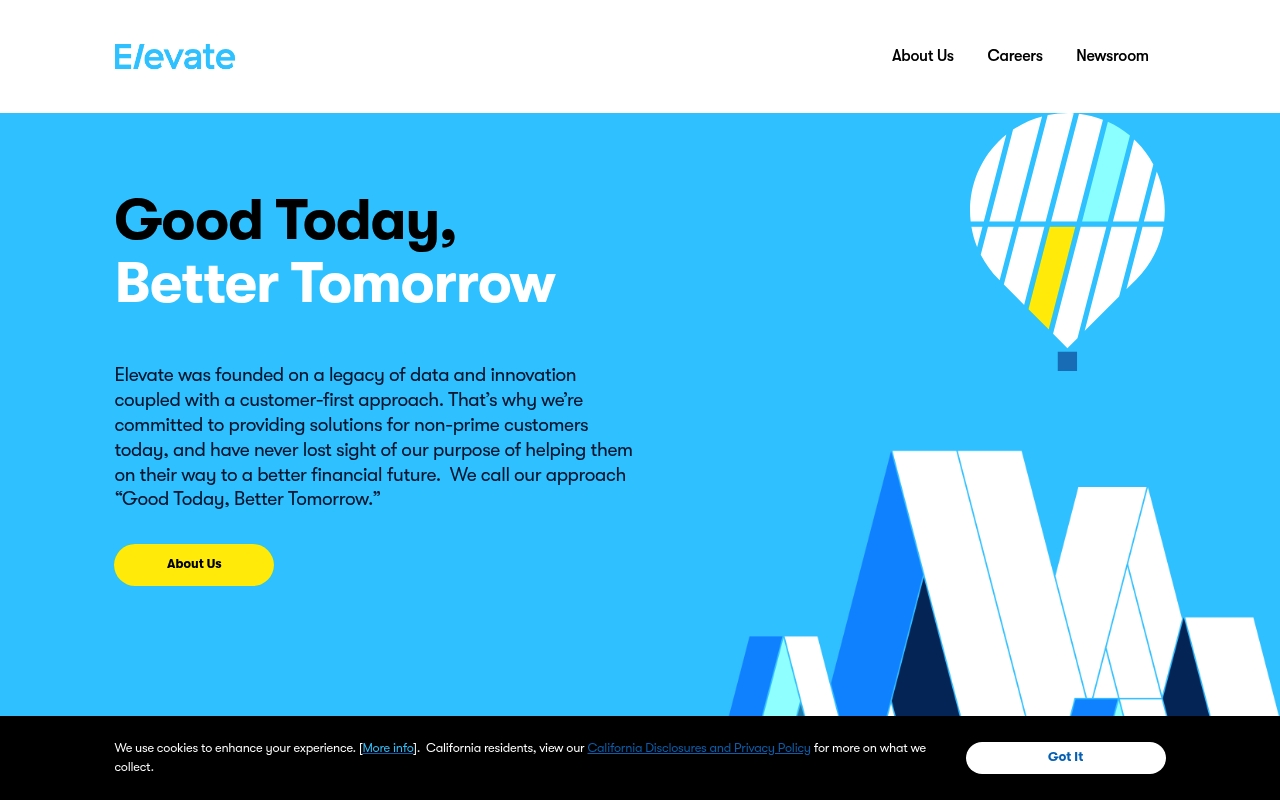Elevate Credit website