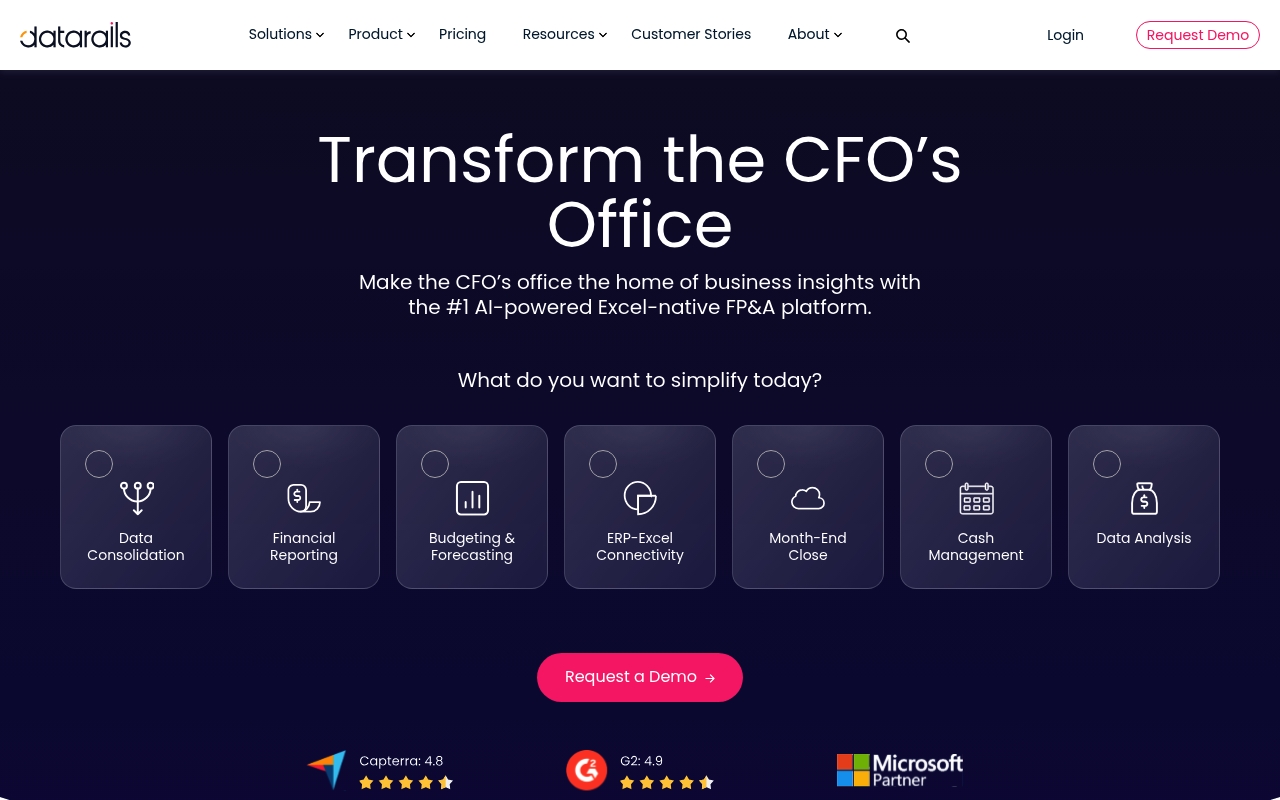 DataRails website