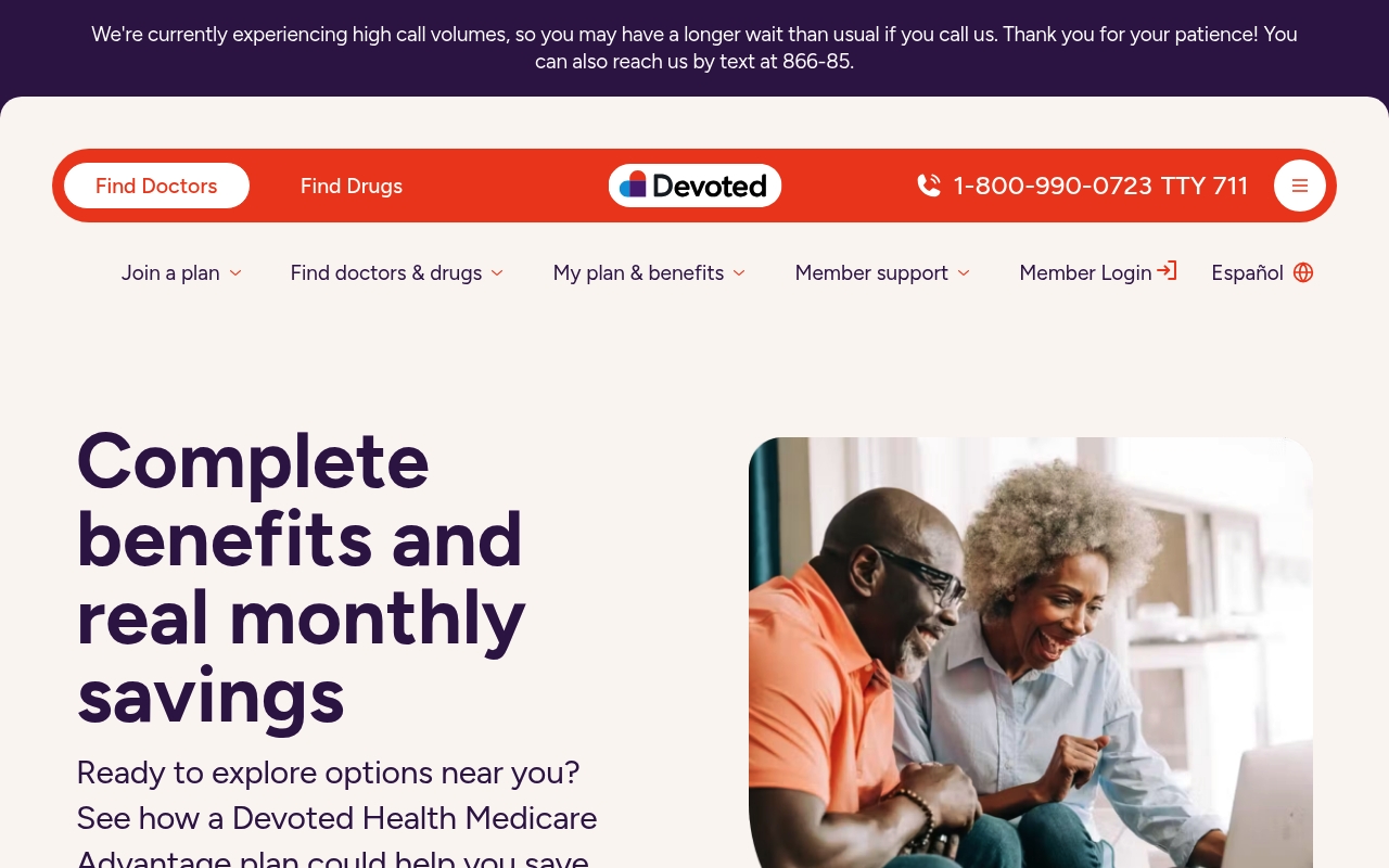 Devoted Health website