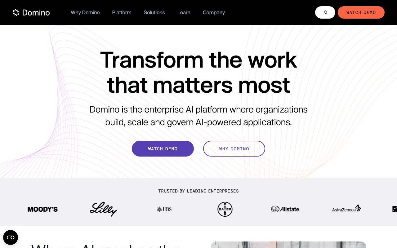 Domino Data Lab website