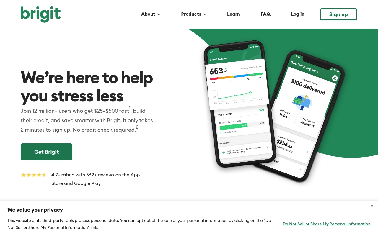 Brigit website