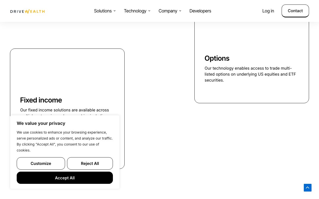 DriveWealth Holdings website
