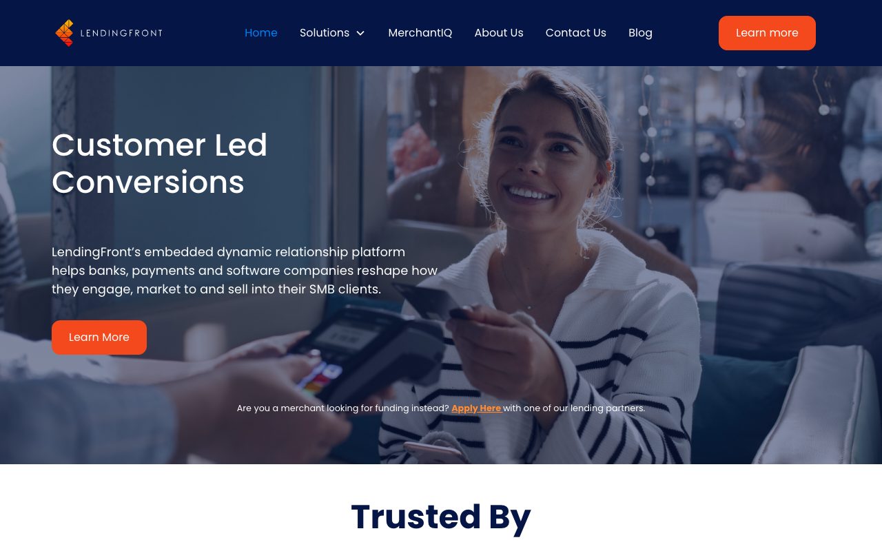 LendingFront website