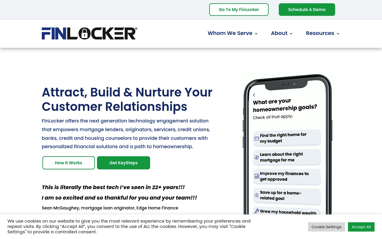 FinLocker website