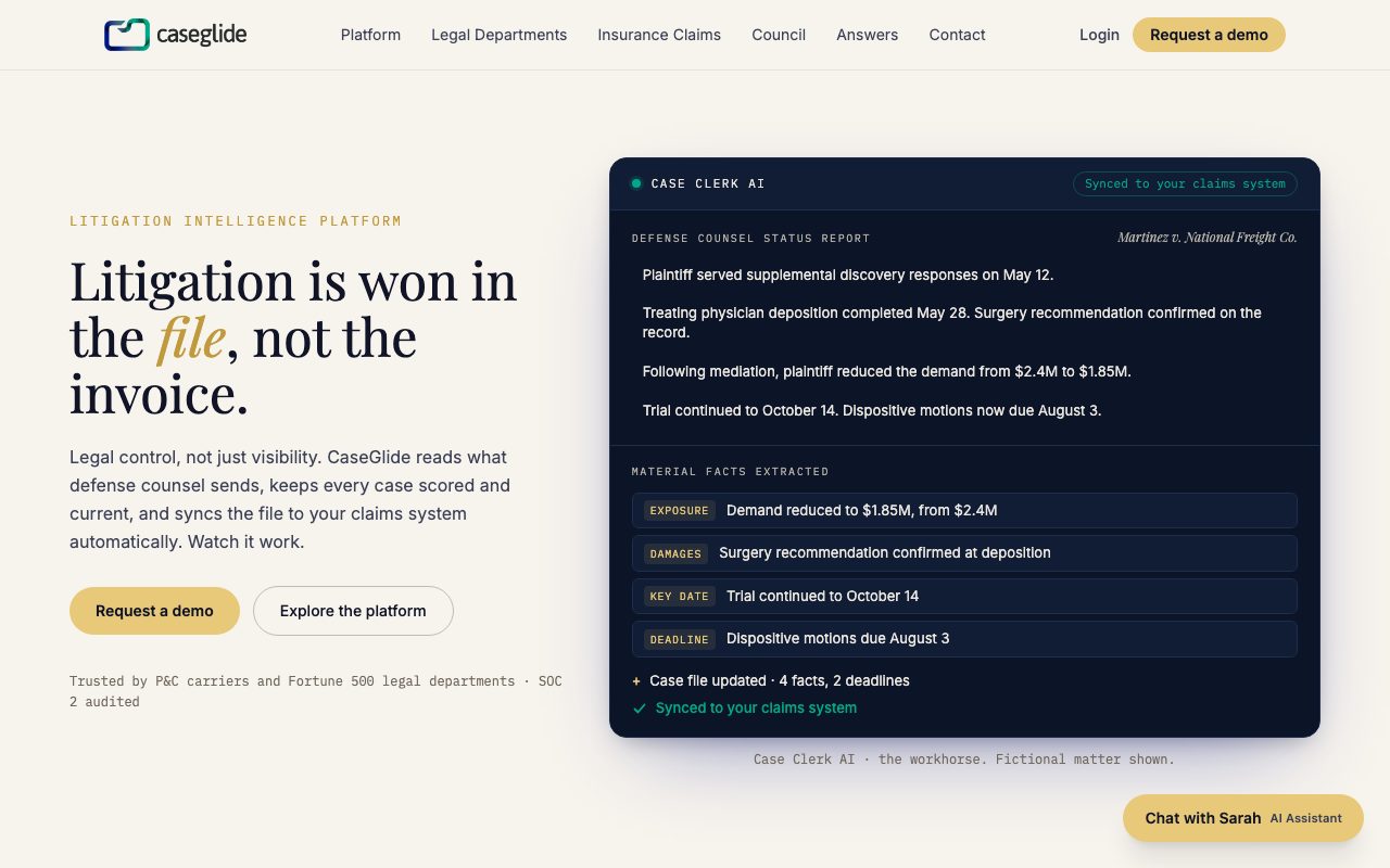 CaseGlide website