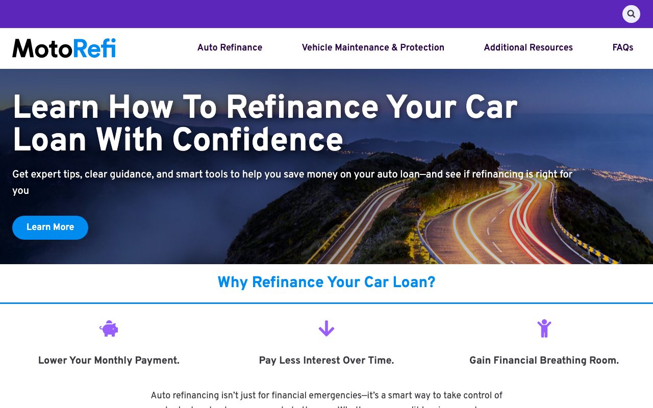MotoRefi website