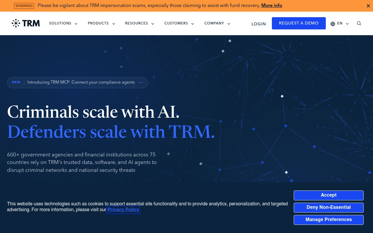 TRM Labs website