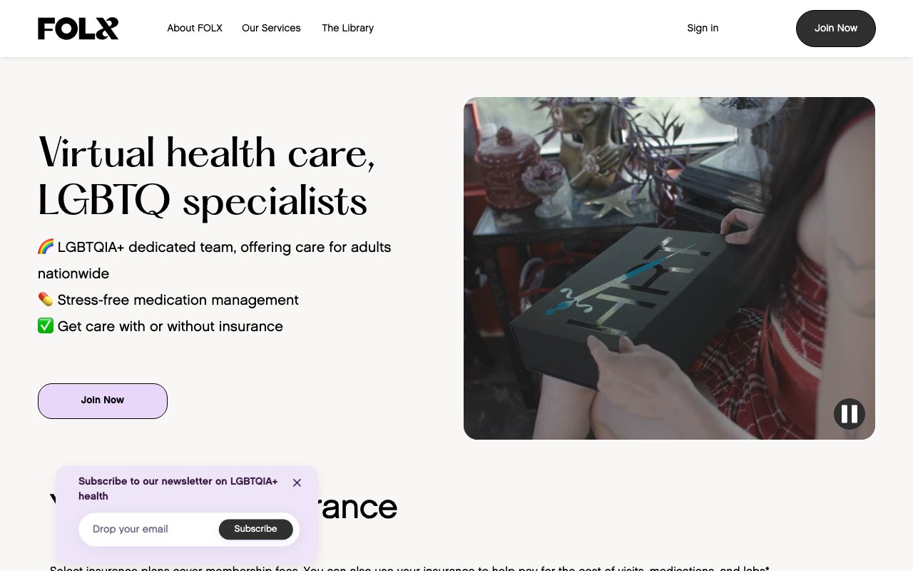 FOLX Health website