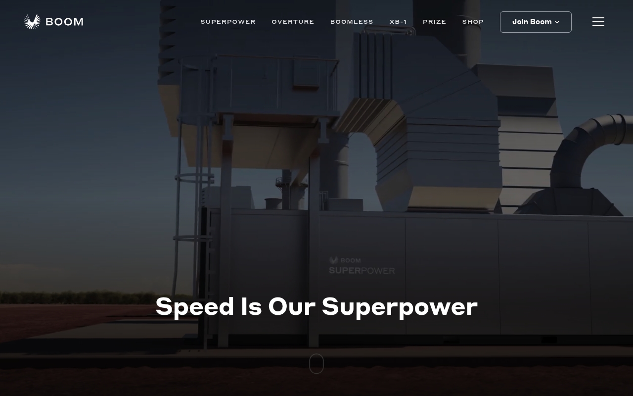 Boom Supersonic website