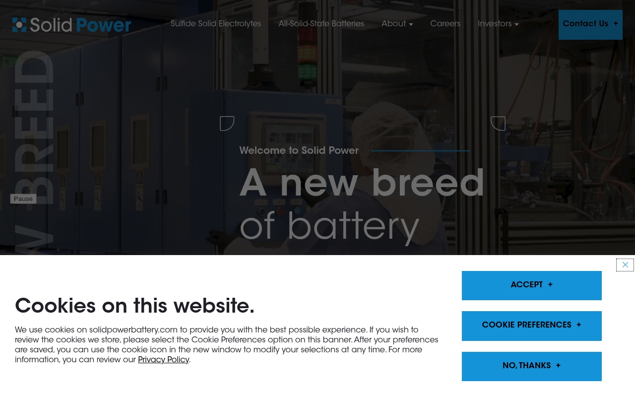 Solid Power website