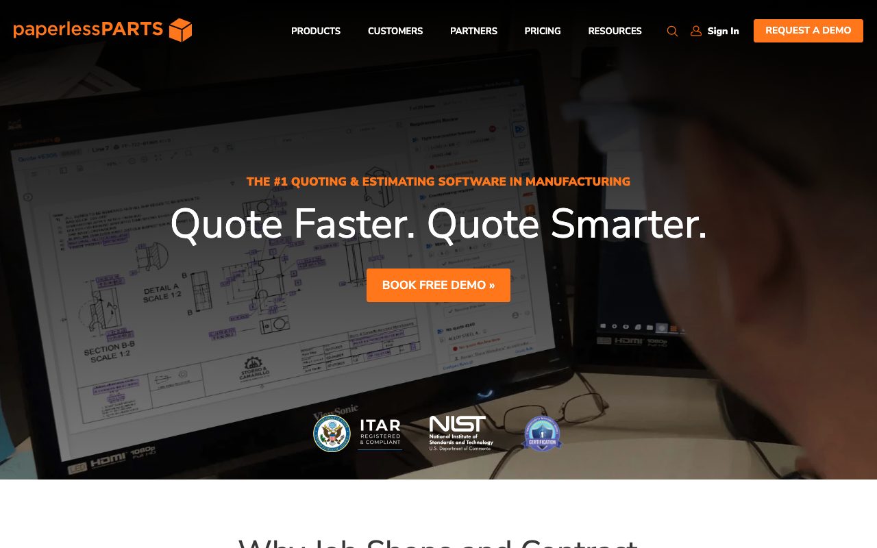 Paperless Parts website