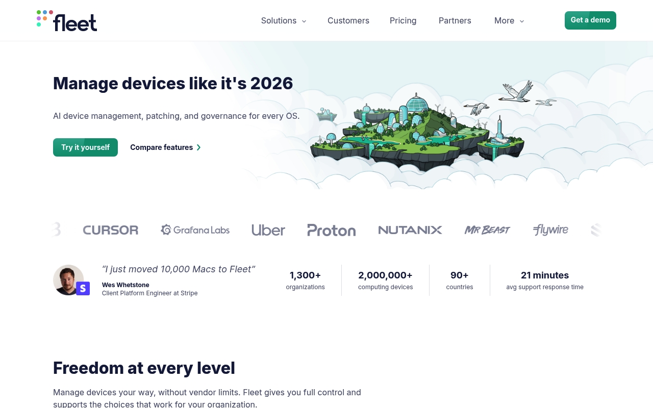 Fleet Device Management website