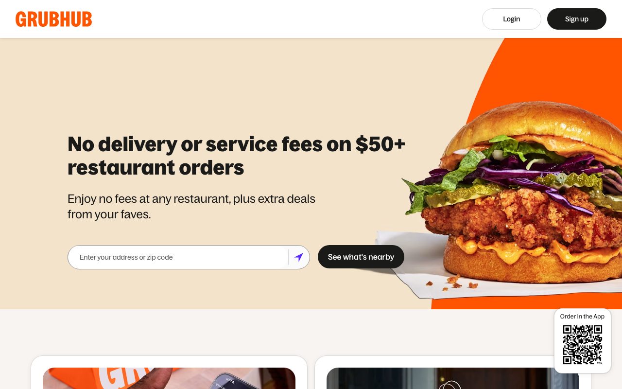 Grubhub website