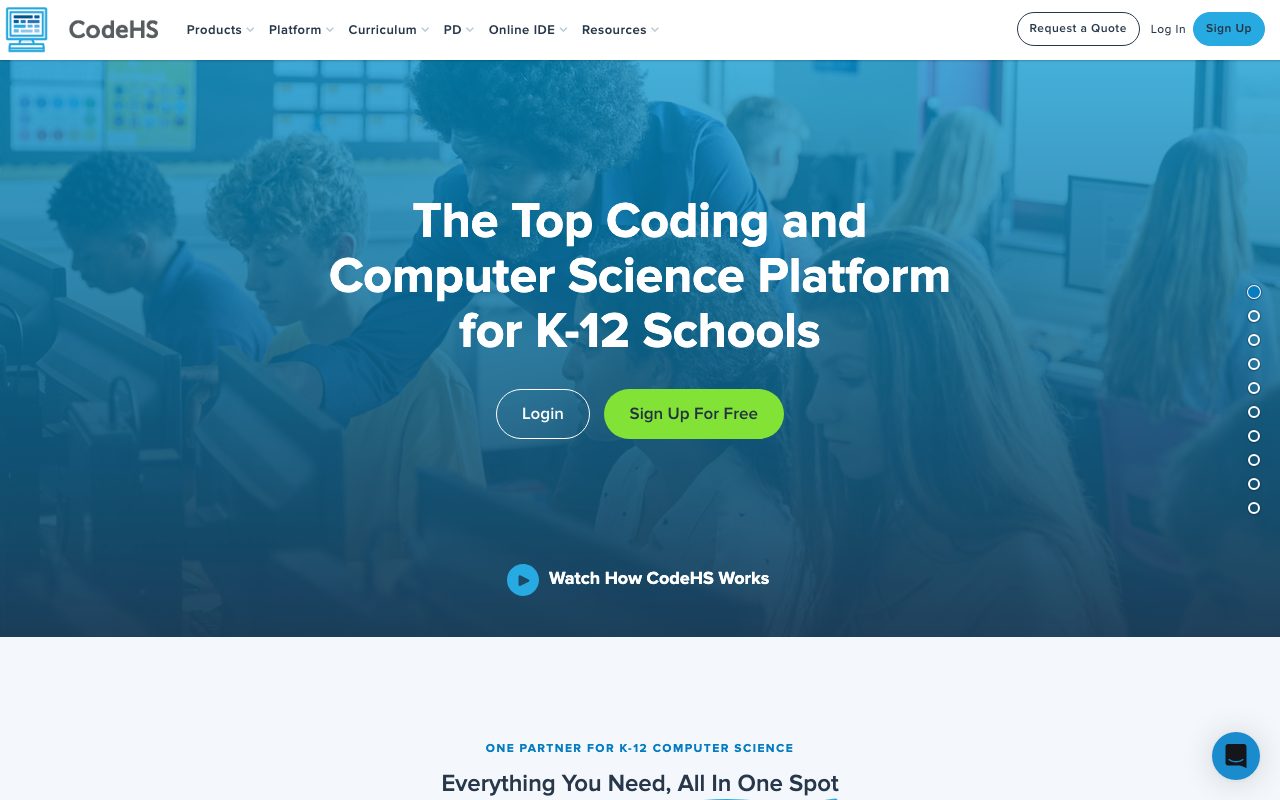 CodeHS website