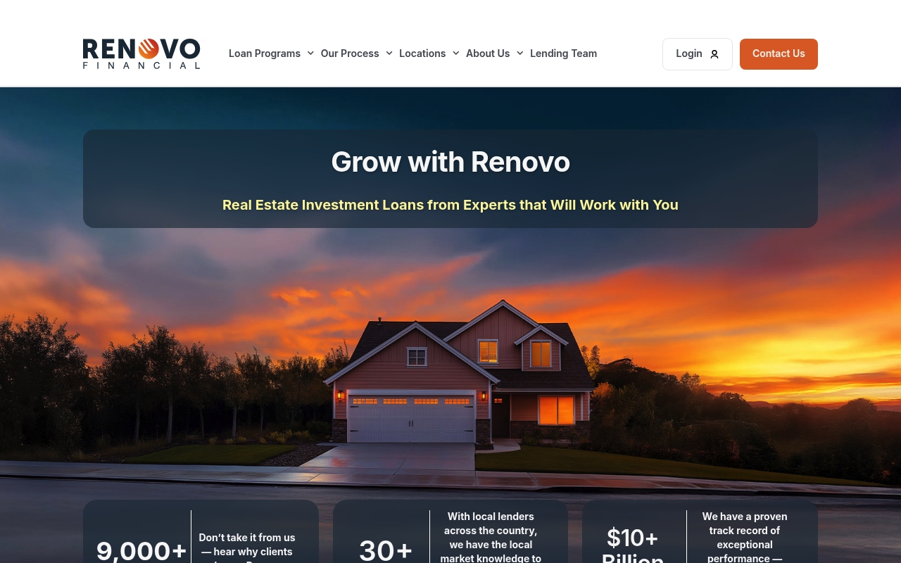 Renovo Financial website