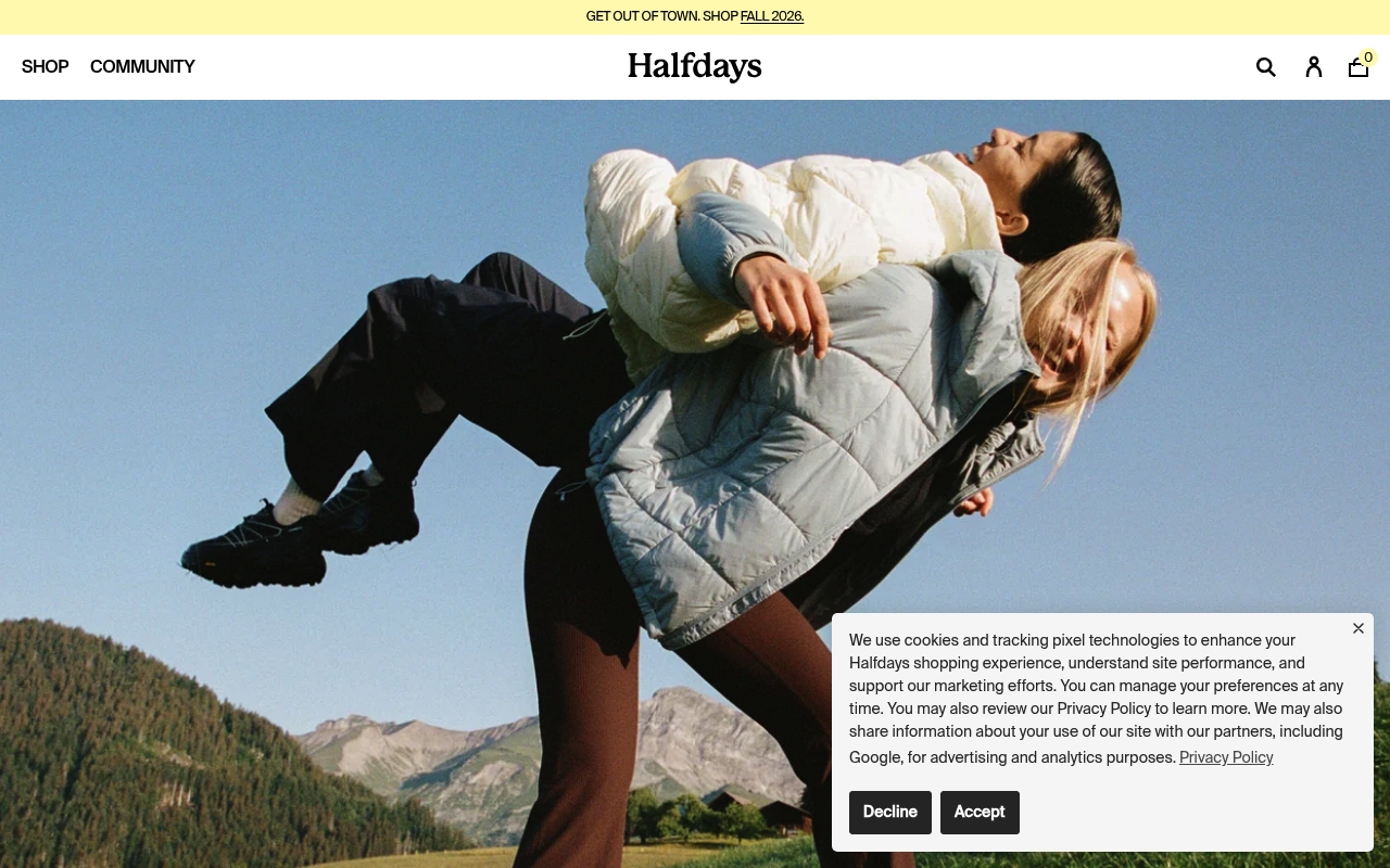 Halfdays website