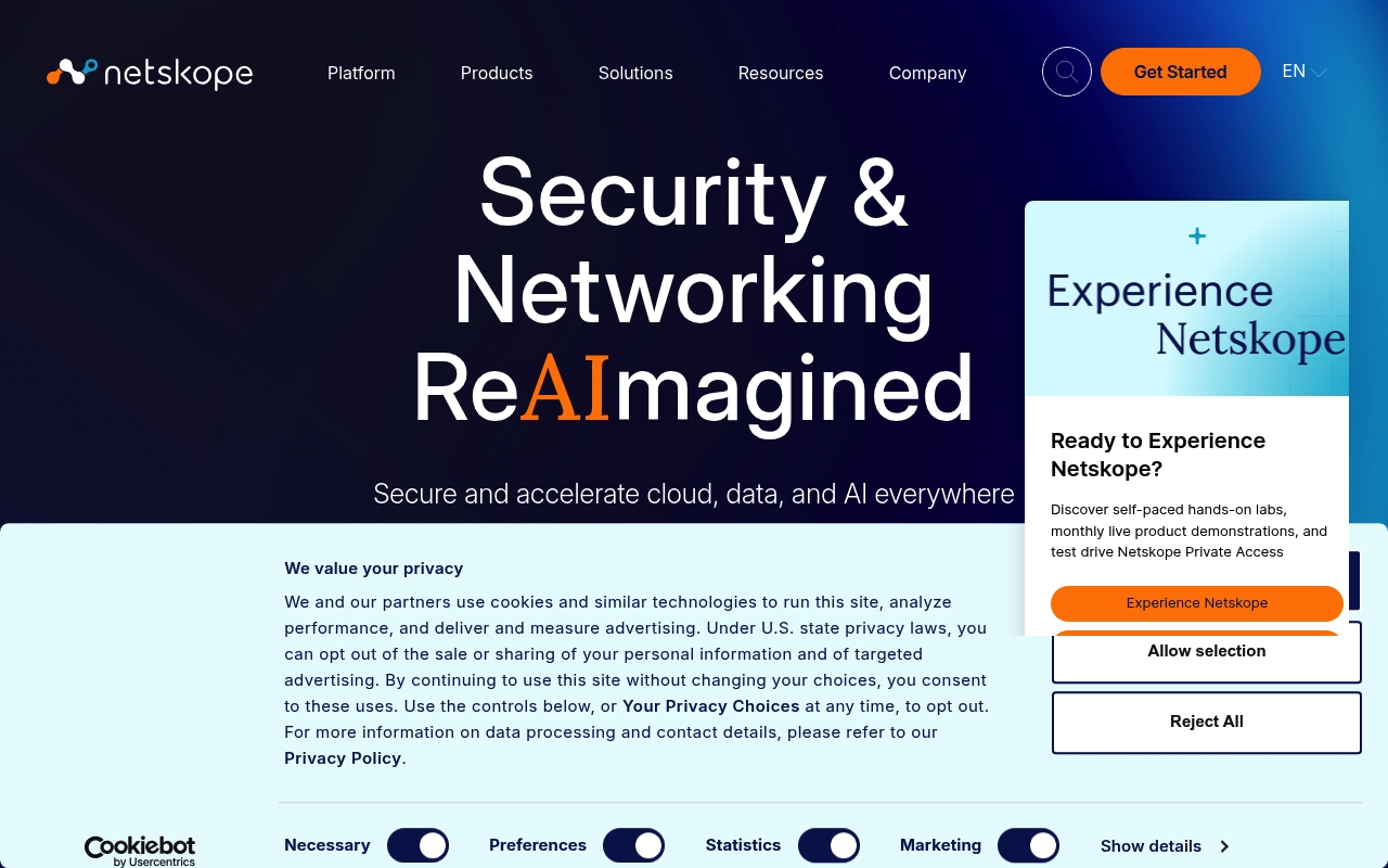 Netskope website
