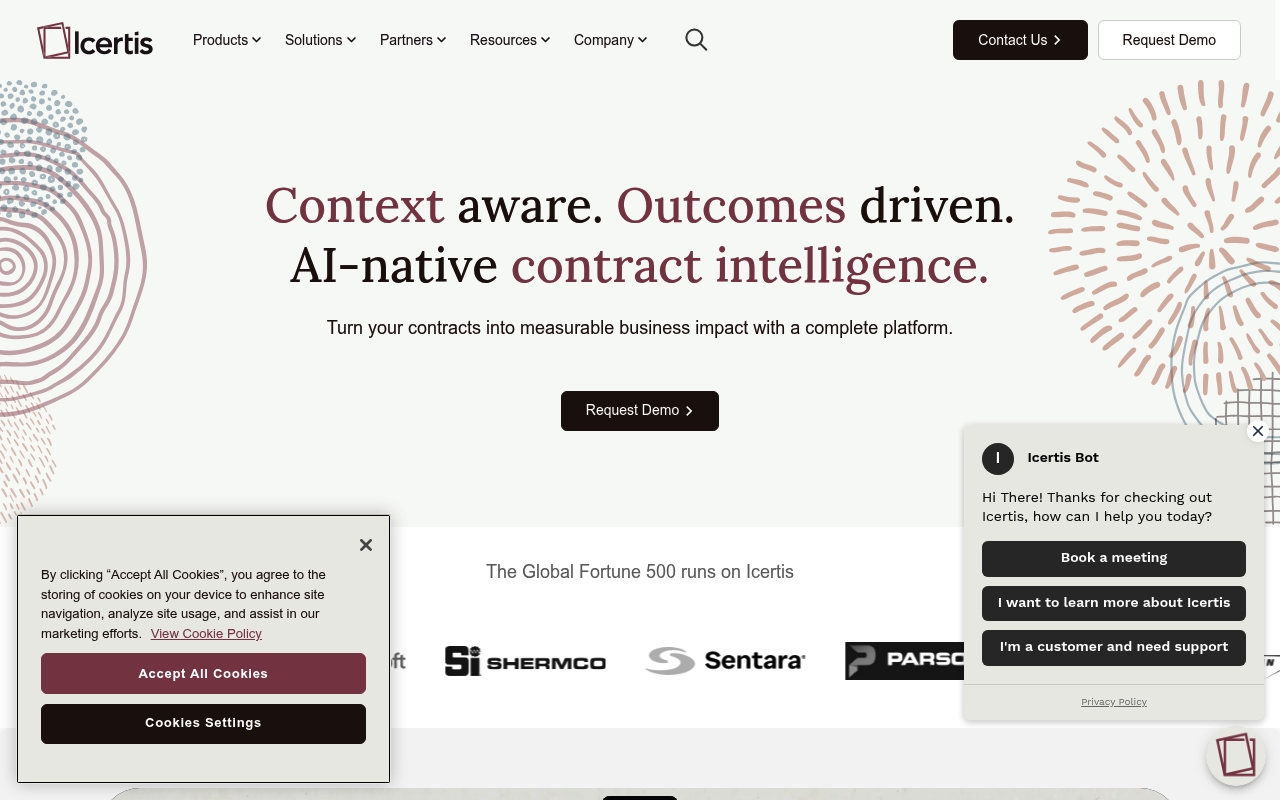 Icertis website