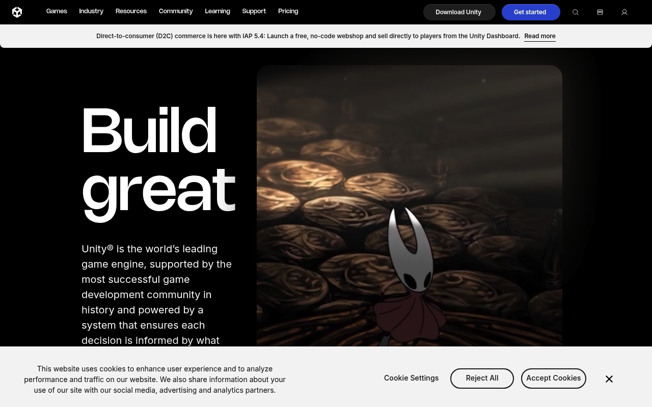 Unity website