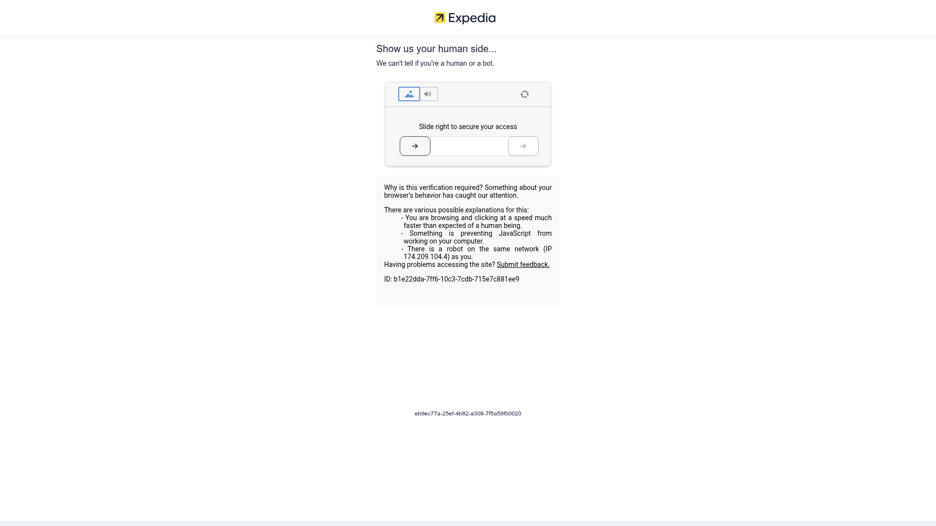Expedia website