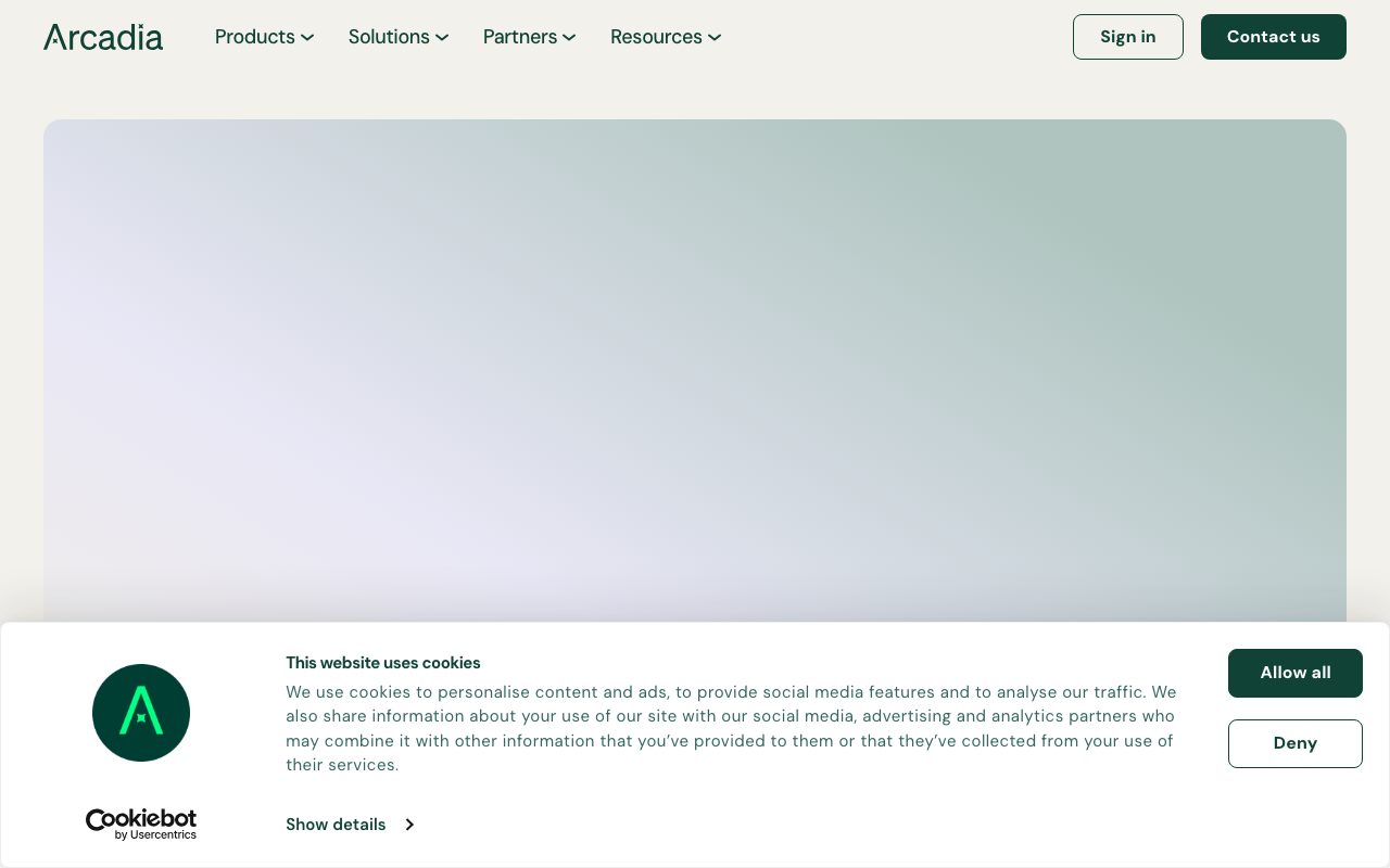 Arcadia website