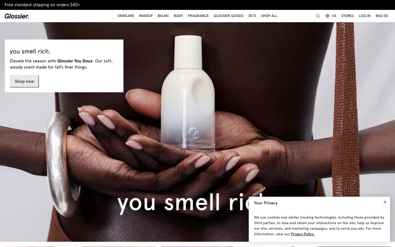 Glossier website