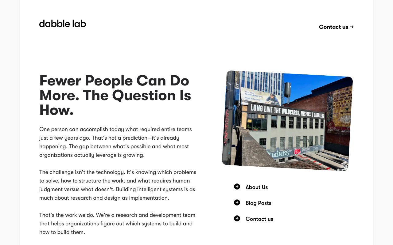 Dabble Lab website