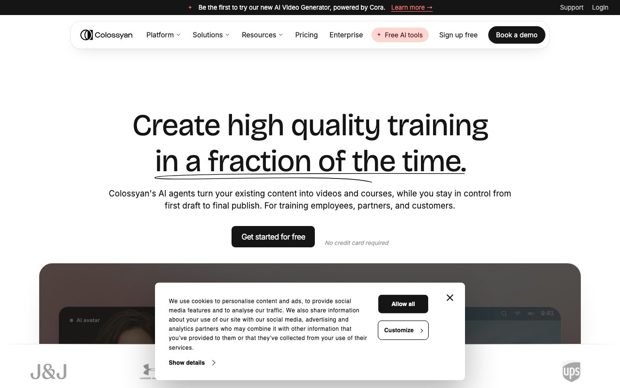 Colossyan website