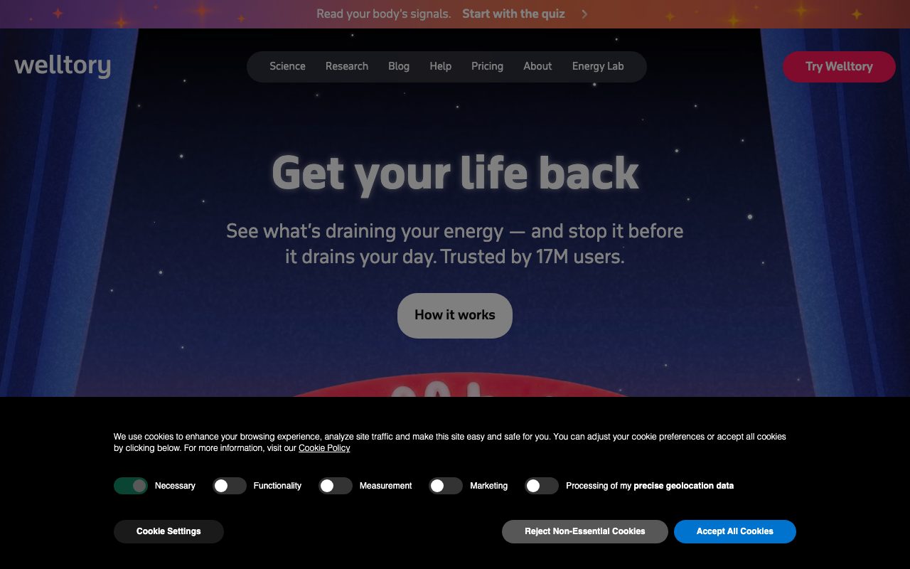 Welltory website