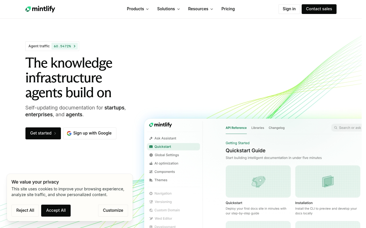 Mintlify website