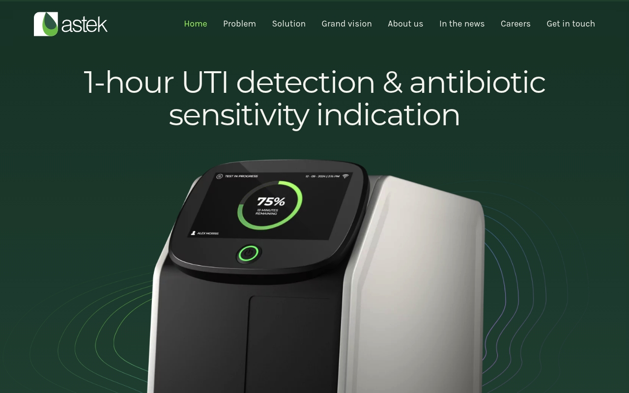 Astek Diagnostics website
