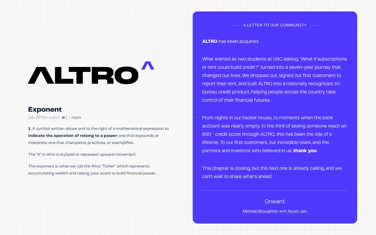 Altro (fka Perch) website